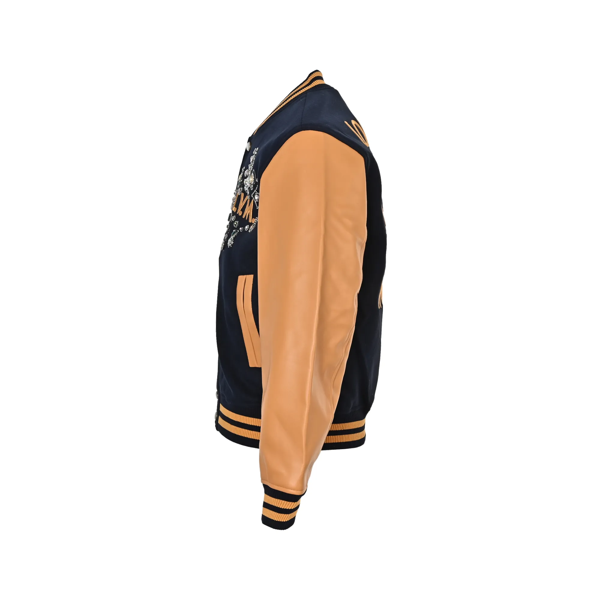 Louis Vuitton/Louis Vuitton colored diamond logo embroidered letters baseball jacket
